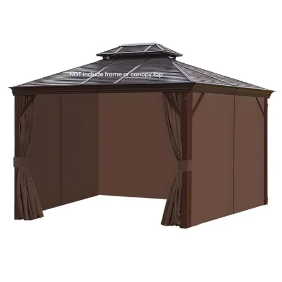 Gazebo Curtains Outdoor Waterproof 10 * 12Feet Privacy Curtains 4-Panels Gazebo Replacement Curtain with Zipper for Garden Pati
Gazebo Curtains Outdoor Waterproof 10 * 12Feet Privacy Curtains 4-Panels Gazebo Replacement Curtain with Zipper for Garden Pati