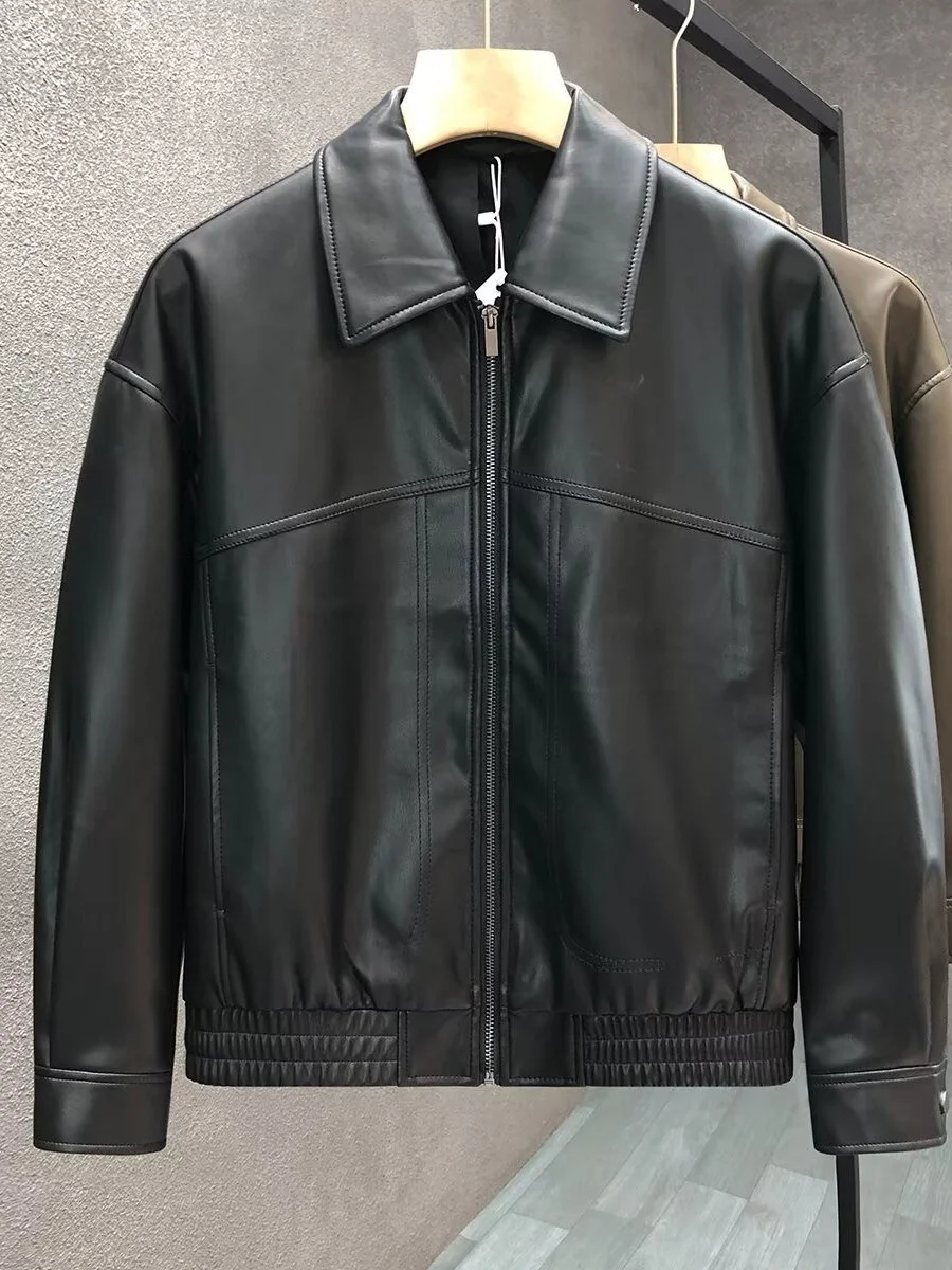 Trendy Hong Kong Style Motorcycle Windbreaker Leather Jacket Men's Fashionable Turn-down Collar Outerwear Upper Body Leather ...
Trendy Hong Kong Style Motorcycle Windbreaker Leather Jacket Men's Fashionable Turn-down Collar Outerwear Upper Body Leather ...