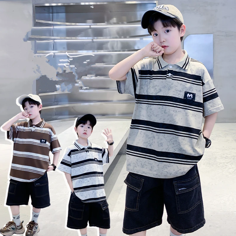Fashion Summer Suit Boy Luxury Clothes Set For Tweens Child Stripe Polo Shirt And Shorts Two Pieces Tracksuit Kids Casual Outfit
Fashion Summer Suit Boy Luxury Clothes Set For Tweens Child Stripe Polo Shirt And Shorts Two Pieces Tracksuit Kids Casual Outfit
