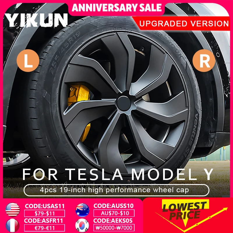 4PCS Hub Cap Performance Replacement Wheel Cap Automobile Hubcap Full Rim Cover Accessories For Tesla Model Y 19 Inch 2017-2024
4PCS Hub Cap Performance Replacement Wheel Cap Automobile Hubcap Full Rim Cover Accessories For Tesla Model Y 19 Inch 2017-2024