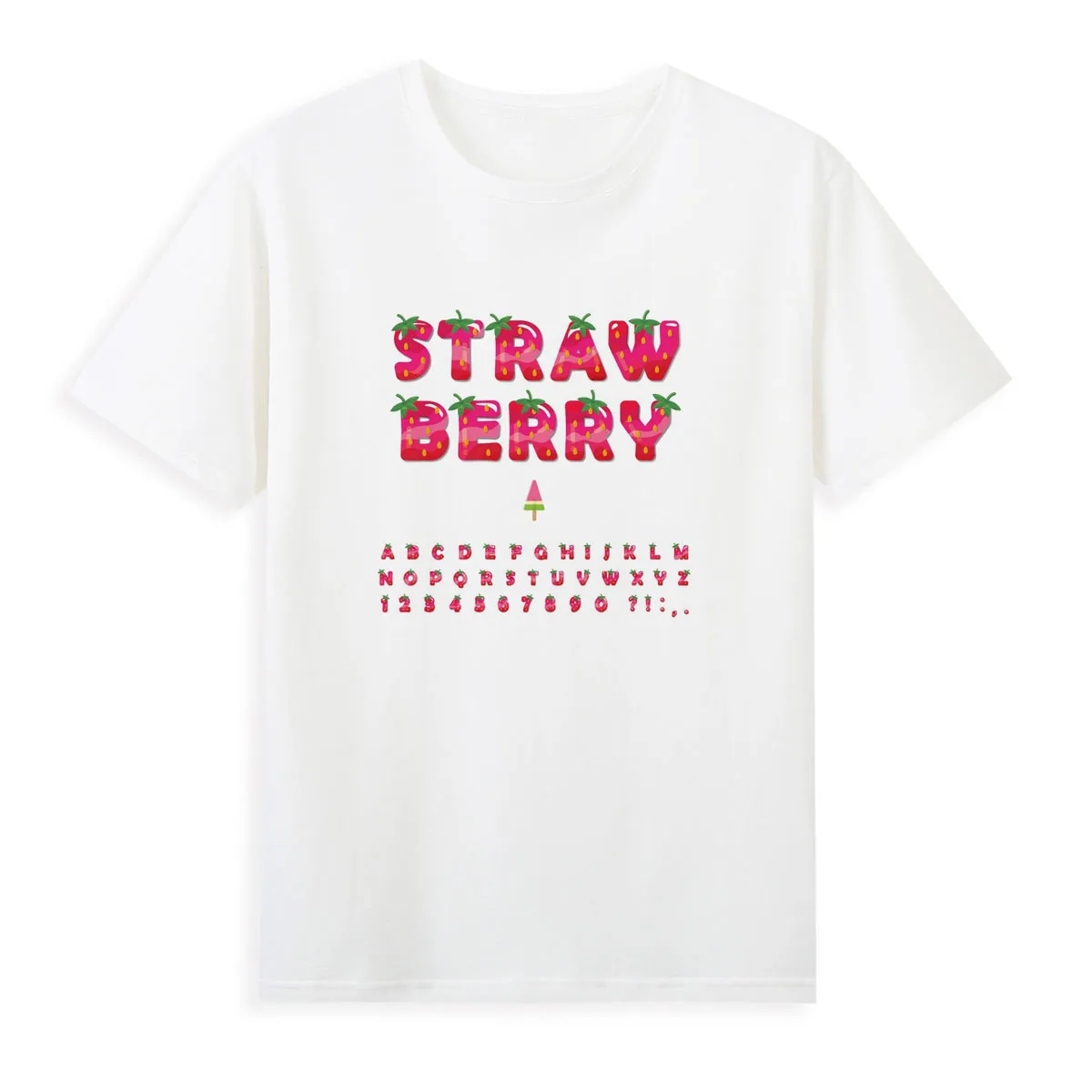Sweet strawberry print T-shirt Strawberry text print tops Good quality comfortable clothes for Women A246
Sweet strawberry print T-shirt Strawberry text print tops Good quality comfortable clothes for Women A246