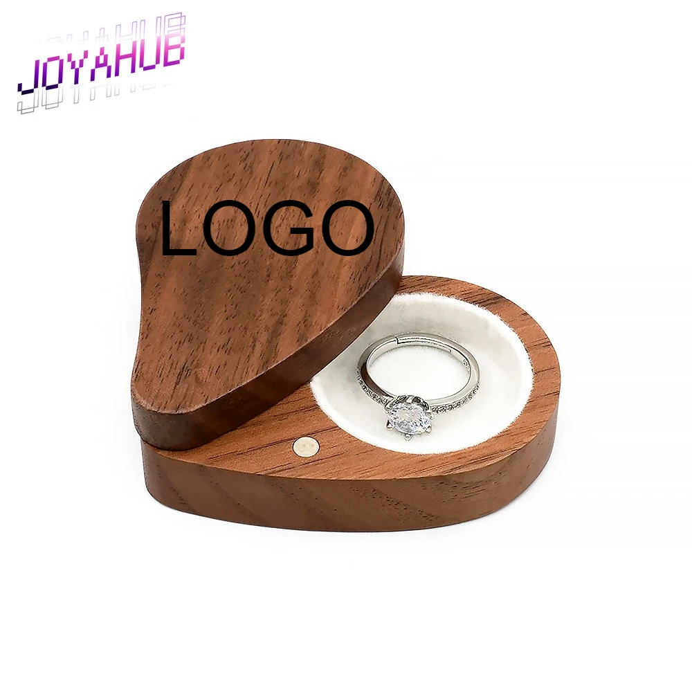 Custom Logo Heart-Shaped Wooden Ring Box Magnetic Closure Velvet Lining, Wedding Proposal Valentine Jewelry Gift Case Packaging
Custom Logo Heart-Shaped Wooden Ring Box Magnetic Closure Velvet Lining, Wedding Proposal Valentine Jewelry Gift Case Packaging
