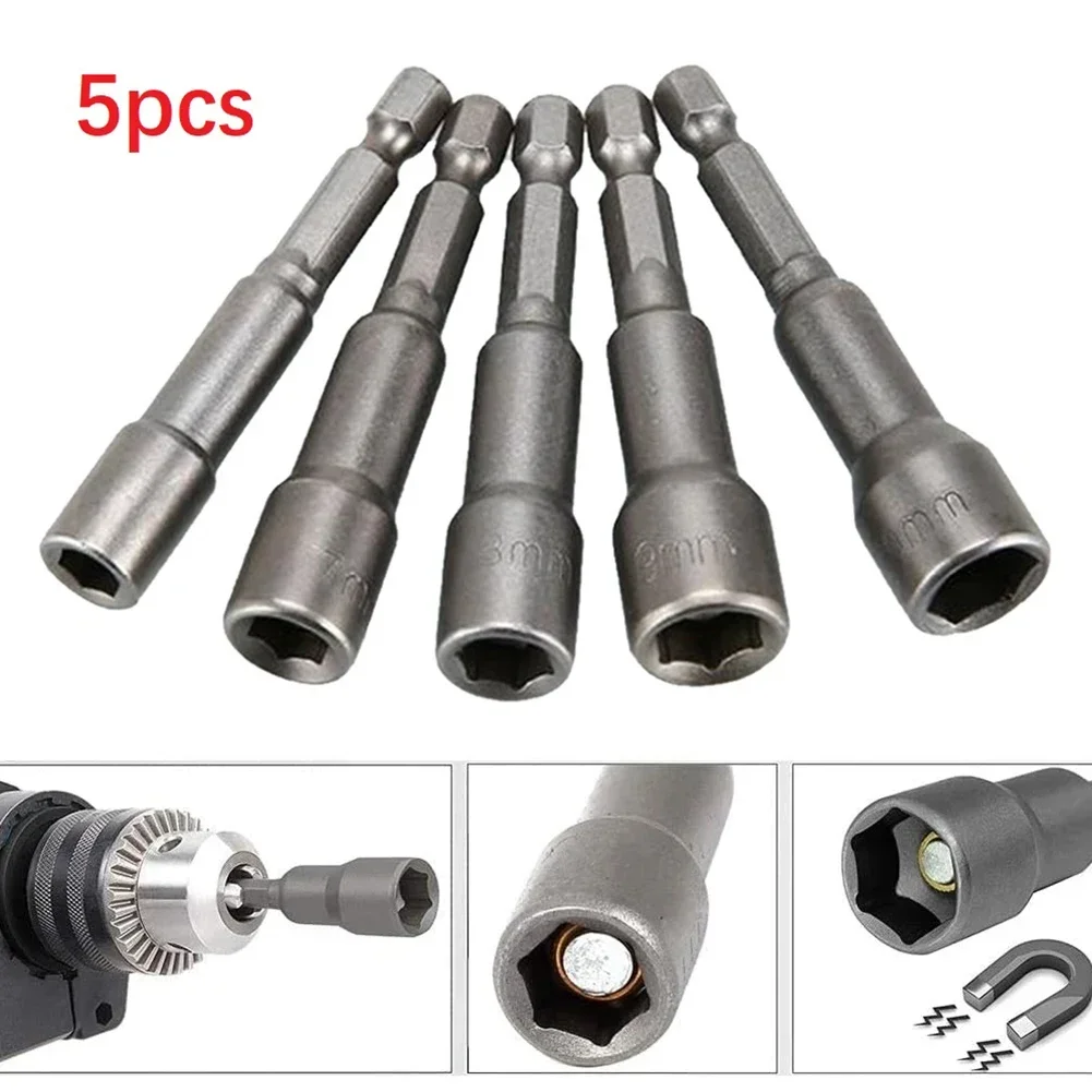6/7/8/9/10mm Hex Socket 1/4inch Quick Release Magnetic Nut Driver Wind Batch Head For Screwdrivers Power Drills
6/7/8/9/10mm Hex Socket 1/4inch Quick Release Magnetic Nut Driver Wind Batch Head For Screwdrivers Power Drills