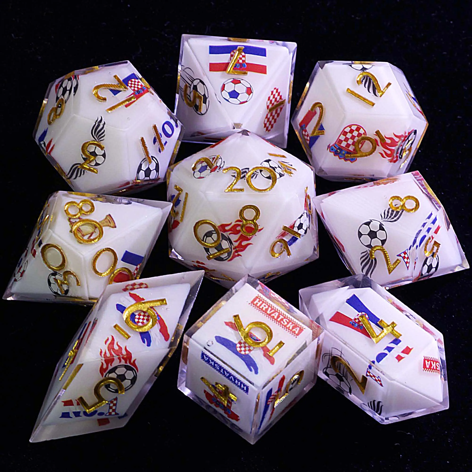 9 Football D and D Dice Set Soccer Croatia
9 Football D and D Dice Set Soccer Croatia