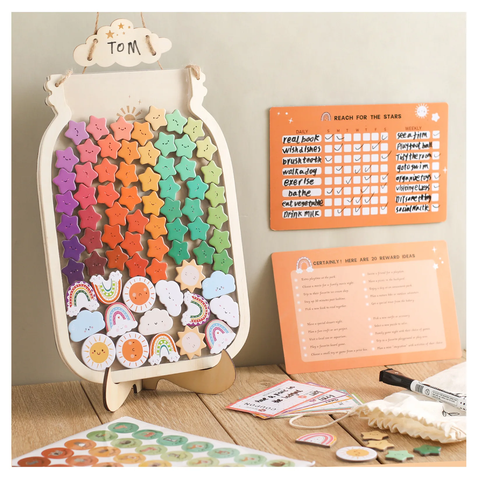Reward Chart for Kids, Reward Jar for Toddlers, Behavior Reward Chart and Chore Chart Good Behavior Home Training Rewards Jar
Reward Chart for Kids, Reward Jar for Toddlers, Behavior Reward Chart and Chore Chart Good Behavior Home Training Rewards Jar