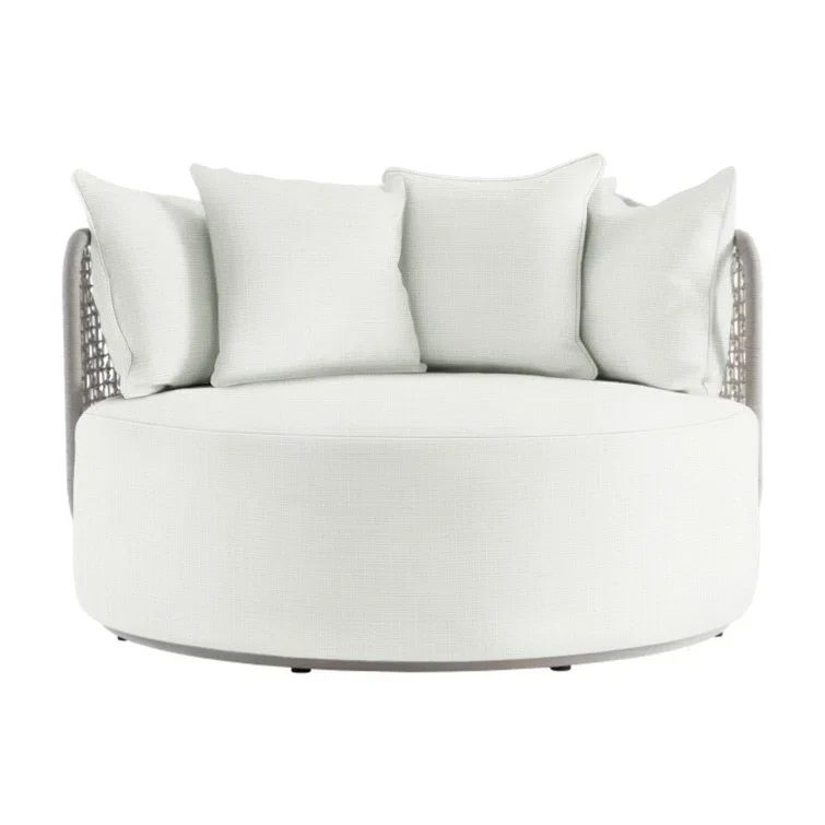 Modern Luxury Comfortable European Design Outdoor Bedroom Furniture Shape Rope Weaving Backrest Fabric Living Room Hotel
Modern Luxury Comfortable European Design Outdoor Bedroom Furniture Shape Rope Weaving Backrest Fabric Living Room Hotel