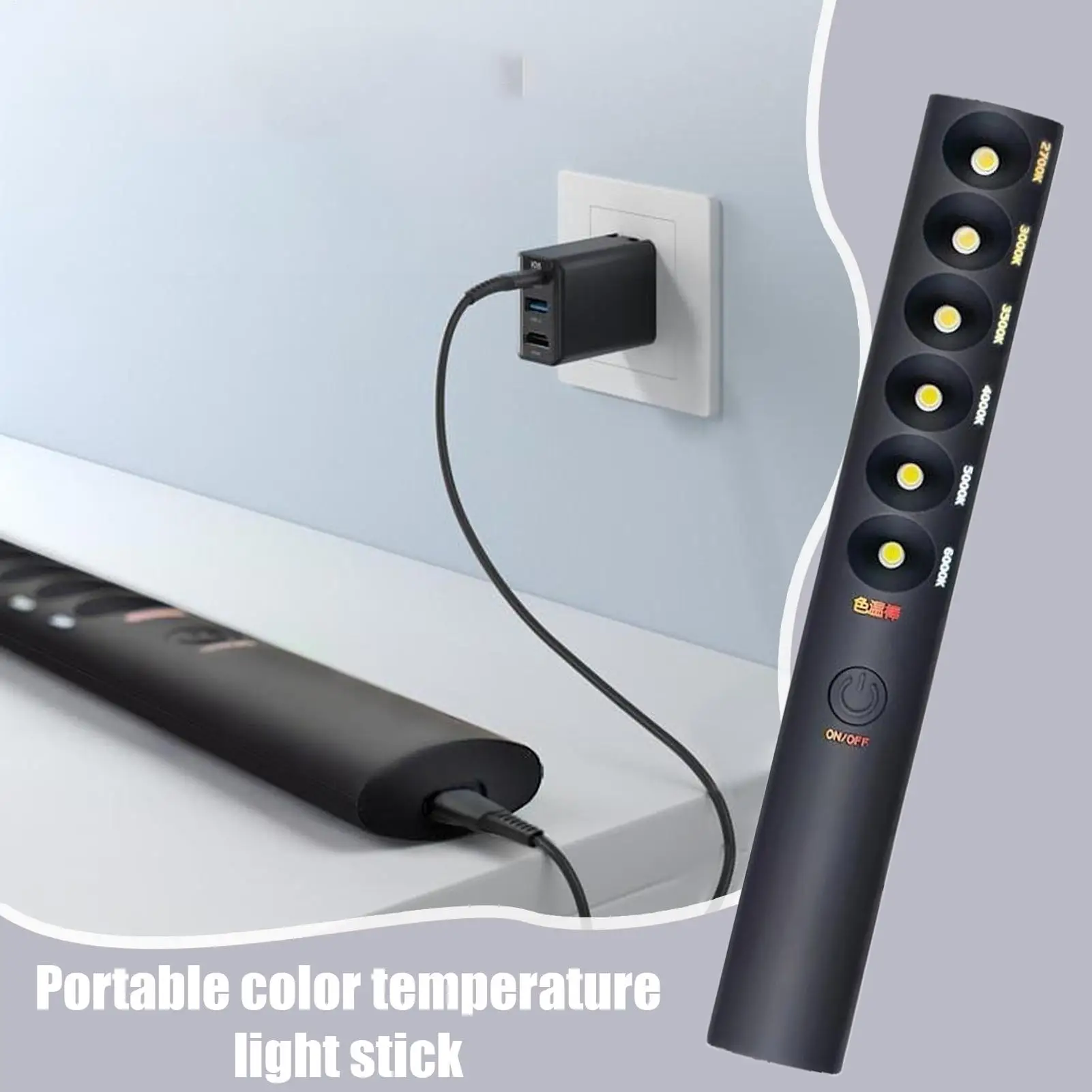 Color Temperature Lamp Wand 2700K-6000K Portable Light Stick For Photography Color Temperature Lamp Wand With 6 Modes For Live
Color Temperature Lamp Wand 2700K-6000K Portable Light Stick For Photography Color Temperature Lamp Wand With 6 Modes For Live