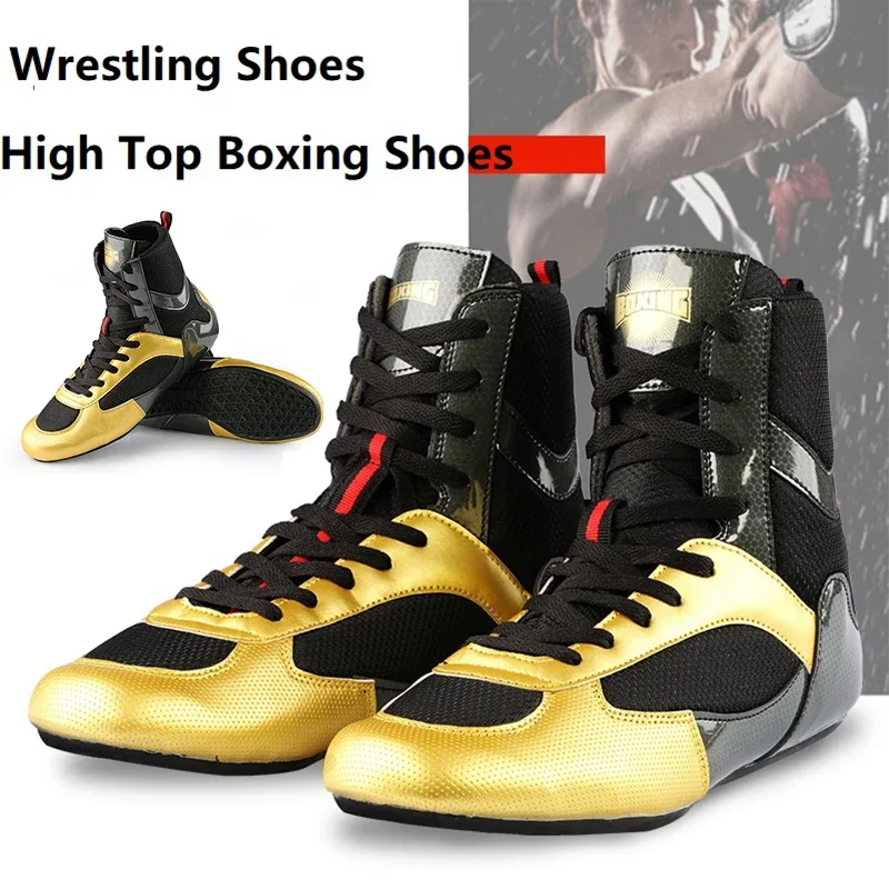 Men Professional Boxing Wrestling Shoes Rubber Outsole Breathable Combat Sneakers Non-slip Training Fighting Boots Size 35-46
Men Professional Boxing Wrestling Shoes Rubber Outsole Breathable Combat Sneakers Non-slip Training Fighting Boots Size 35-46