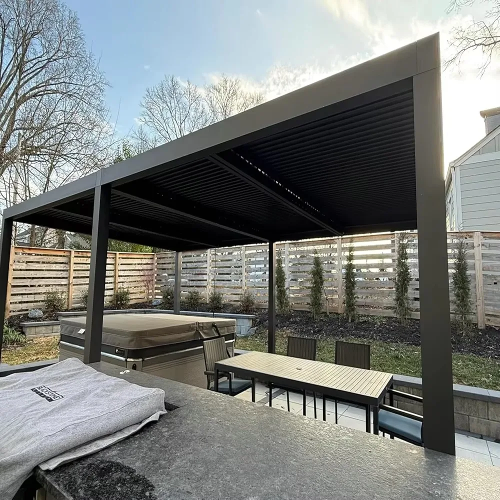Motorized Pergola with Adjustable Louvers Waterproof Roof System for Outdoor Patio Smart Aluminum Gazebo for Backyard & Deck
Motorized Pergola with Adjustable Louvers Waterproof Roof System for Outdoor Patio Smart Aluminum Gazebo for Backyard & Deck