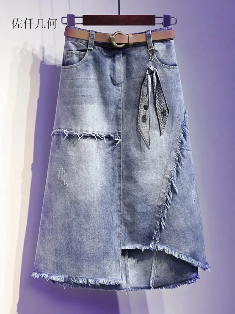 2025 New Women Blue Skirt Long Denim Skirts Korean Style Fashion Hole Oversize Skirts for Woman
2025 New Women Blue Skirt Long Denim Skirts Korean Style Fashion Hole Oversize Skirts for Woman