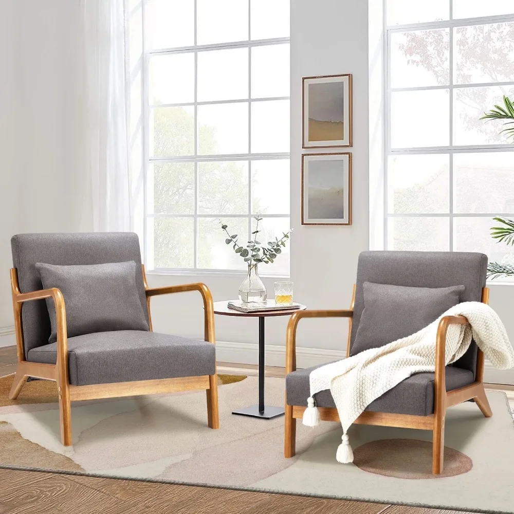 Современный акцентный стул середины века, мягкое кресло для гостиной с подушкой серого цвета, набор из 2-х кресел для чтения для спальни
Современный акцентный стул середины века, мягкое кресло для гостиной с подушкой серого цвета, набор из 2-х кресел для чтения для спальни