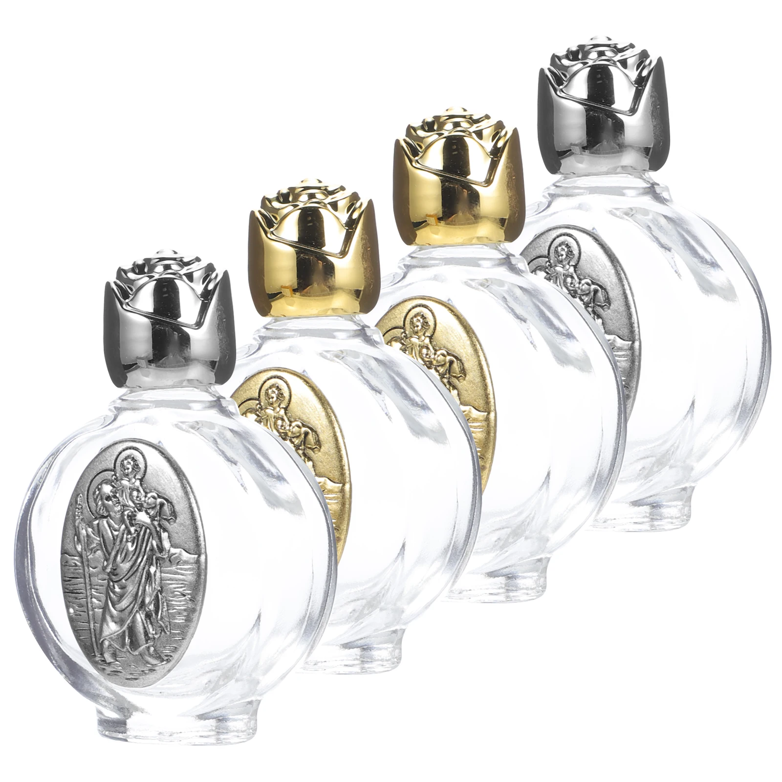 4 Pcs Metal Water Bottle Baptism Religious Embossed Holy Keepsake Glass Bottles Empty Girl
4 Pcs Metal Water Bottle Baptism Religious Embossed Holy Keepsake Glass Bottles Empty Girl