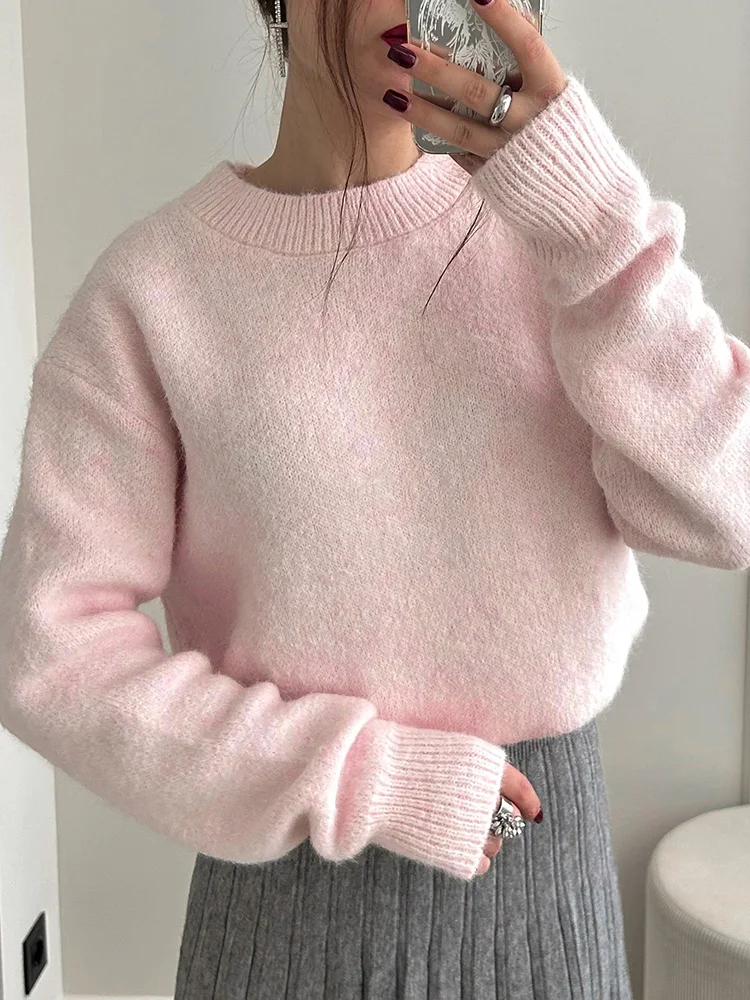 Женские свитера на зиму, теплый пуловер большого размера, винтажные толстые вязаные джемперы с круглым вырезом, желтые пушистые свитера для женщин, осень
Женские свитера на зиму, теплый пуловер большого размера, винтажные толстые вязаные джемперы с круглым вырезом, желтые пушистые свитера для женщин, осень