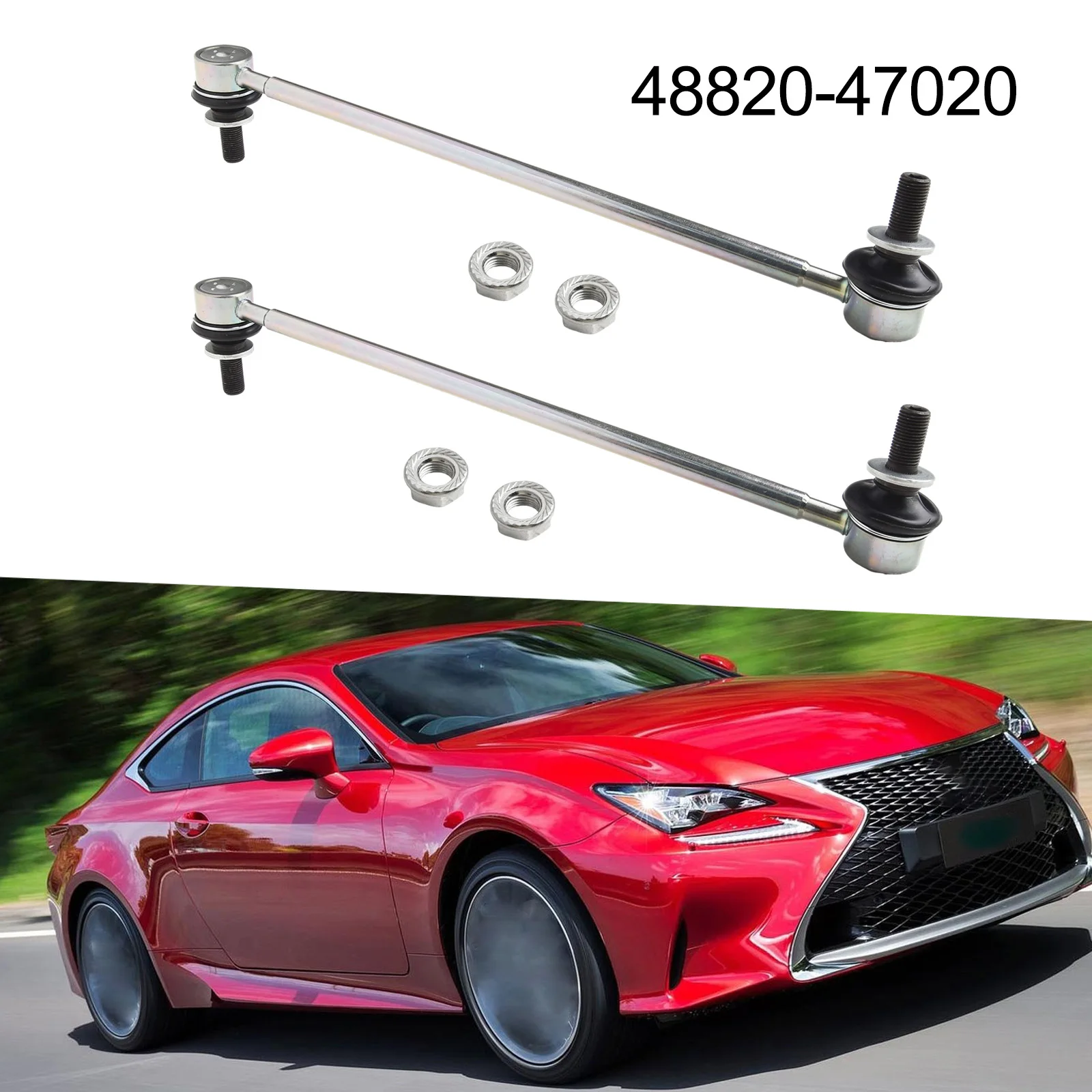 Front For Stabilizer Bar Link Set Of 2 For Toyota For Prius 2010-2015 For Lexus CT200h 2011-2017 OE 48820-47020 Metal Black Silv
Front For Stabilizer Bar Link Set Of 2 For Toyota For Prius 2010-2015 For Lexus CT200h 2011-2017 OE 48820-47020 Metal Black Silv