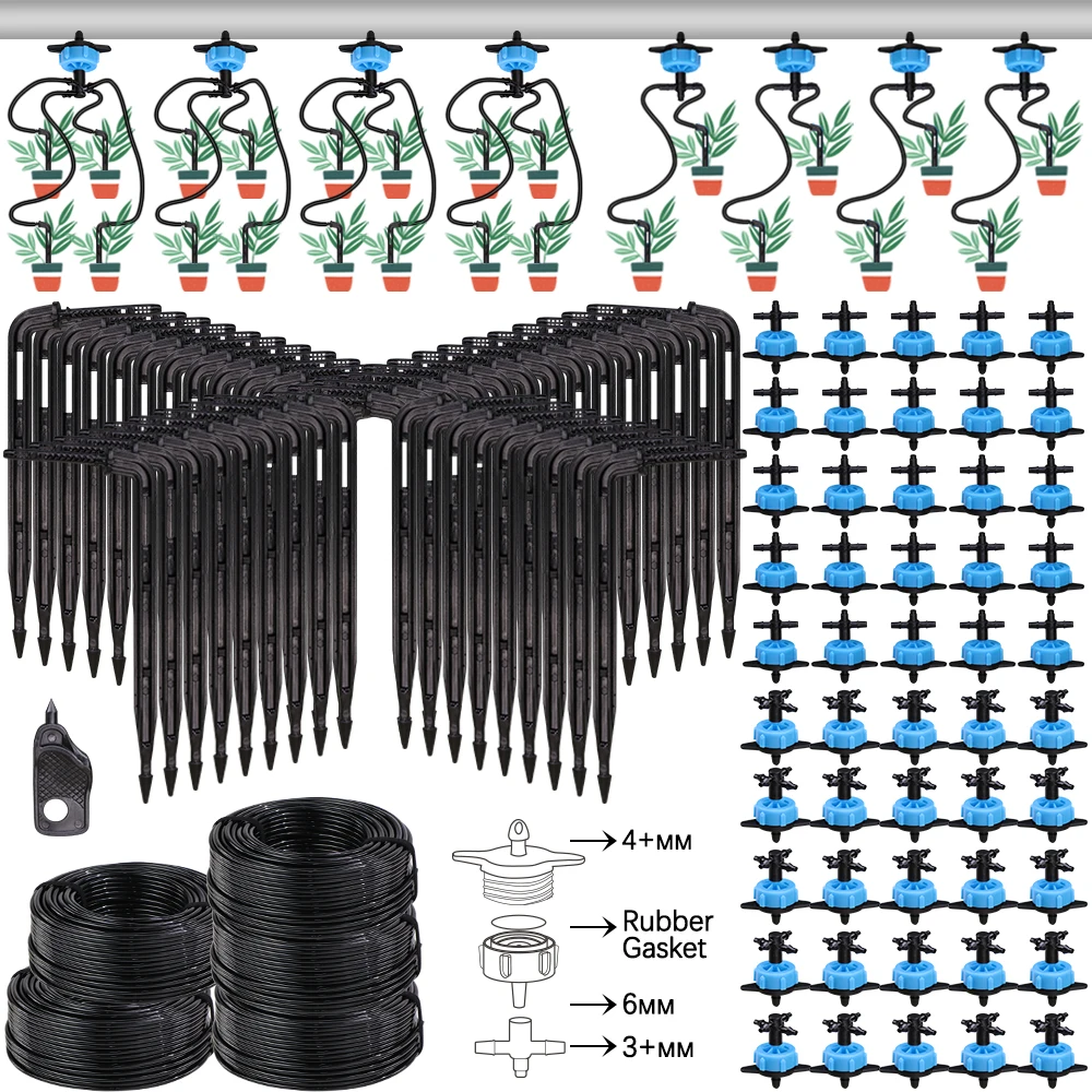 10-100M Drip Irrigation System Watering 2/4-Way Connector 2L 4L 8L Dripper Water Kits Drip Arrow Trickle Emitter Bonsai Potted
10-100M Drip Irrigation System Watering 2/4-Way Connector 2L 4L 8L Dripper Water Kits Drip Arrow Trickle Emitter Bonsai Potted