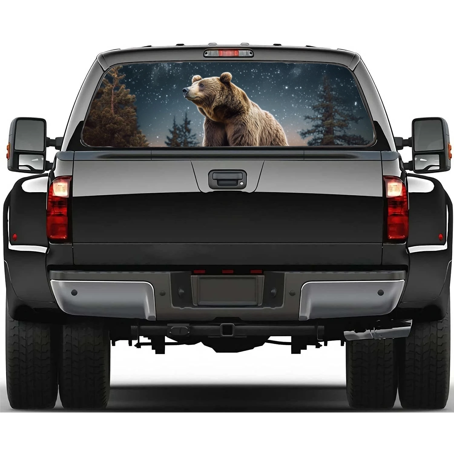 Bear With Night Sky Car Rear Window Decal Fit Pickup,Truck,Car Universal See Through Perforated Back Window Vinyl Sticker
Bear With Night Sky Car Rear Window Decal Fit Pickup,Truck,Car Universal See Through Perforated Back Window Vinyl Sticker