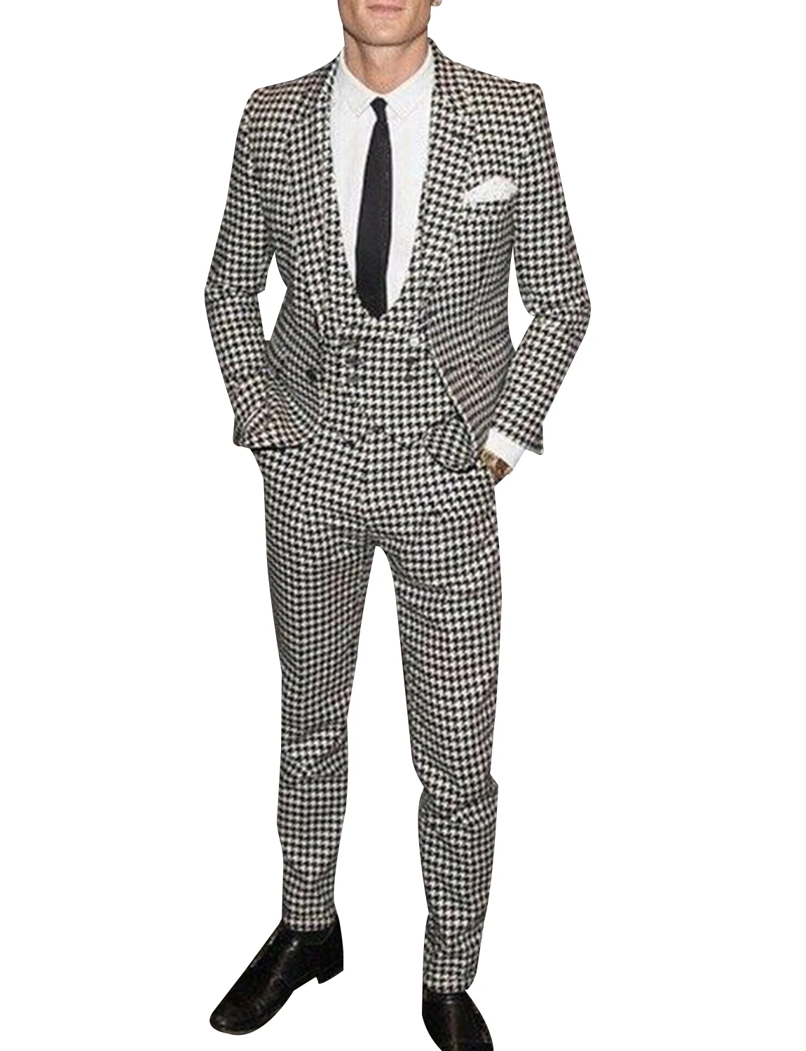 Men's Houndstooth Suit Notch Lapel Three Pieces Set jacket+pants+vest tuxedos men suits wedding prom suits
Men's Houndstooth Suit Notch Lapel Three Pieces Set jacket+pants+vest tuxedos men suits wedding prom suits
