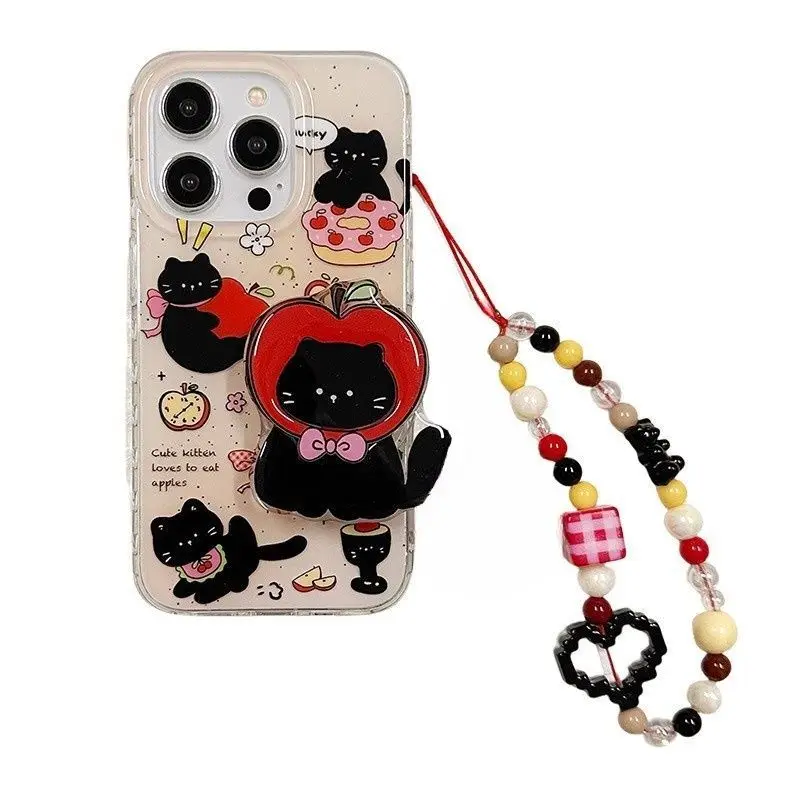Чехол для телефона для iPhone 16, 15, 14, 13, 12, 11 XS X XR Pro Max Plus, новый защитный чехол INS Cake Black Cat с принтом и цепочкой-держателем
Чехол для телефона для iPhone 16, 15, 14, 13, 12, 11 XS X XR Pro Max Plus, новый защитный чехол INS Cake Black Cat с принтом и цепочкой-держателем