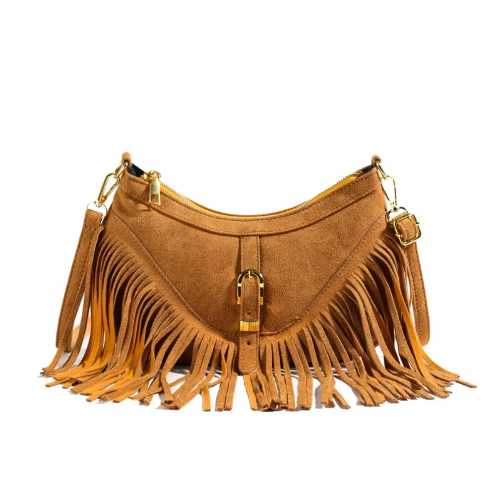 Casual Korean Style Tassel Shoulder Bag Vintage PU Leather Suede Crossbody Bag Bohemian Style Rivet Ethnic Style Handbag Girls
Casual Korean Style Tassel Shoulder Bag Vintage PU Leather Suede Crossbody Bag Bohemian Style Rivet Ethnic Style Handbag Girls