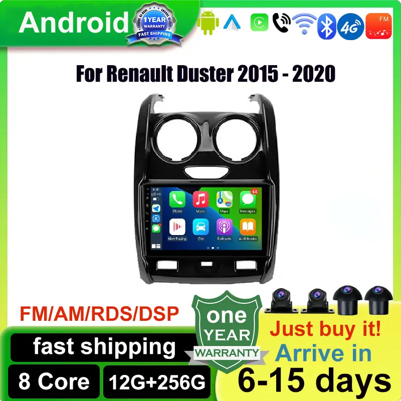 4G WIFI Carpaly DSP IPS Auto Radio Multimedia Video Player Navigation GPS Bluetooth Android 14 For Renault Duster 2015 - 2020
4G WIFI Carpaly DSP IPS Auto Radio Multimedia Video Player Navigation GPS Bluetooth Android 14 For Renault Duster 2015 - 2020