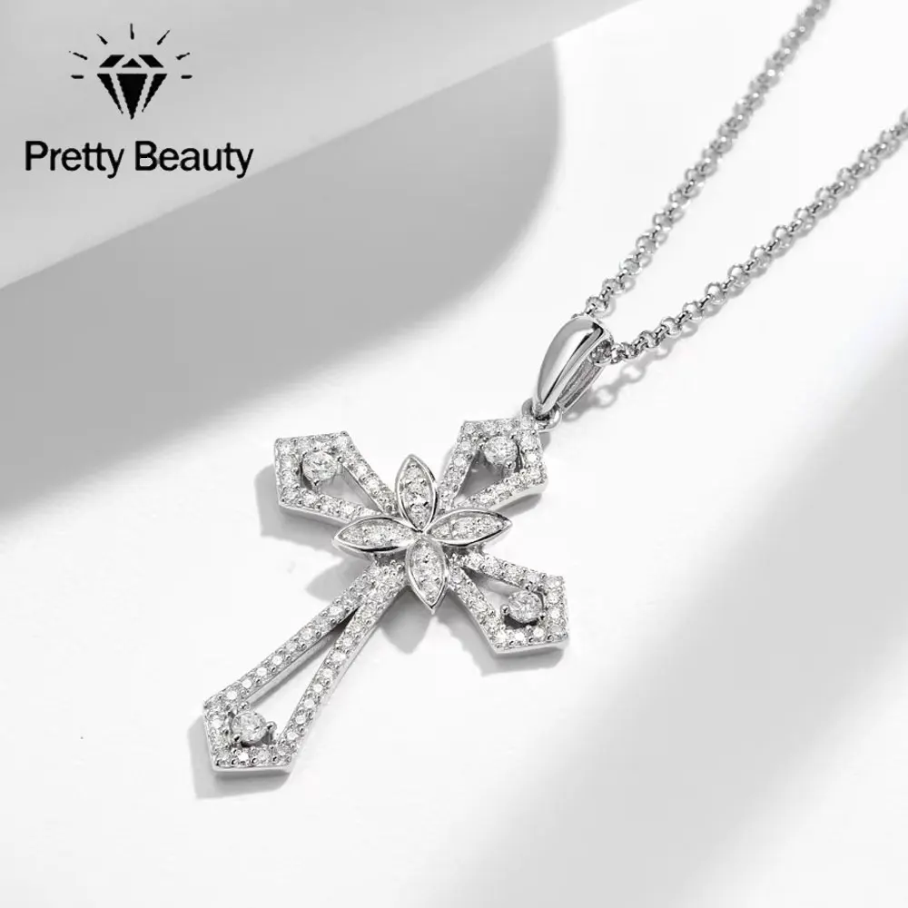 Pretty Beauty Moissanite Cross Pendant Necklace for Women 925 Sterling Silver Four-leaf Clover Necklace Hypoallergenic Jewelry
Pretty Beauty Moissanite Cross Pendant Necklace for Women 925 Sterling Silver Four-leaf Clover Necklace Hypoallergenic Jewelry