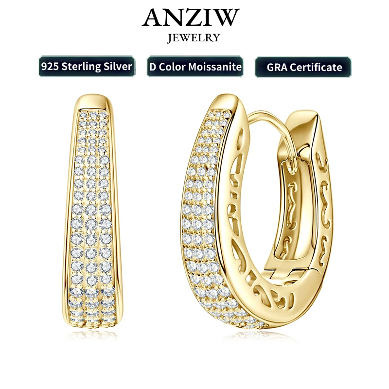 2025 0.86CTW. Pave Moissanite Hoop Huggie Earrings for Women 925 Silver Luxury Skeleton Design Earring Original Fine Jewelry GRA
2025 0.86CTW. Pave Moissanite Hoop Huggie Earrings for Women 925 Silver Luxury Skeleton Design Earring Original Fine Jewelry GRA