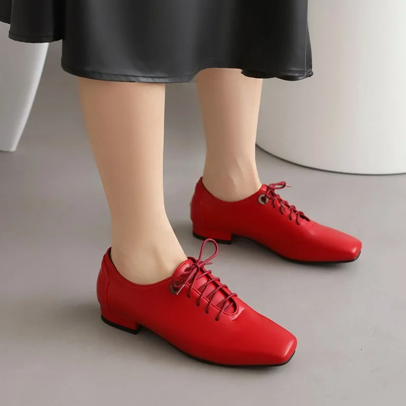 2023 New Arrival Women Flats Lace Up Ladies Square Toe Cross-tied Spring Loafers Casual Oxford Shoes Female Footwear Flats 42 43
2023 New Arrival Women Flats Lace Up Ladies Square Toe Cross-tied Spring Loafers Casual Oxford Shoes Female Footwear Flats 42 43