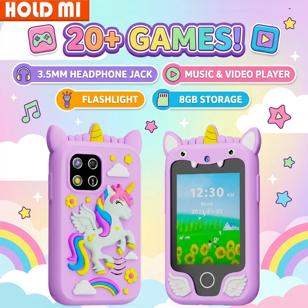 Новые детские смарт-телефоны с камерой, сенсорным экраном, в виде единорога, MP3-плеер, цифровая камера, развивающие игрушки для девочек и мальчиков 3-8 лет
Новые детские смарт-телефоны с камерой, сенсорным экраном, в виде единорога, MP3-плеер, цифровая камера, развивающие игрушки для девочек и мальчиков 3-8 лет