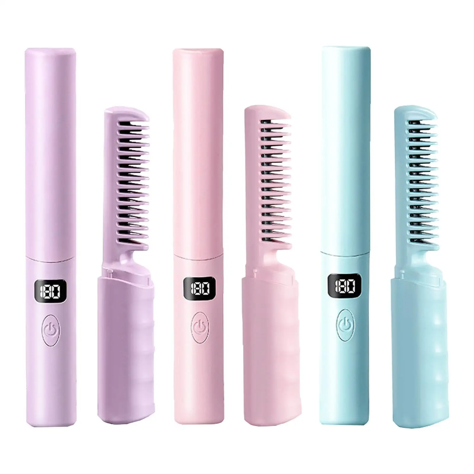 Щетка-выпрямитель для волос с регулируемыми настройками нагрева, компактная конструкция для домашнего использования 
Щетка-выпрямитель для волос с регулируемыми настройками нагрева, компактная конструкция для домашнего использования