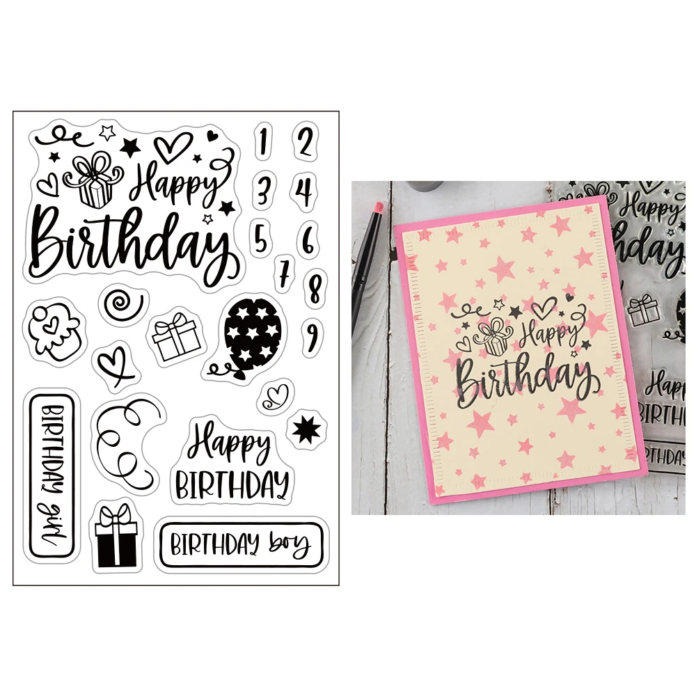 Happy Birthday Clear Stamps For DIY Scrapbooking/Card Making/Album Decorative Silicone Seals Crafts New 2022
Happy Birthday Clear Stamps For DIY Scrapbooking/Card Making/Album Decorative Silicone Seals Crafts New 2022