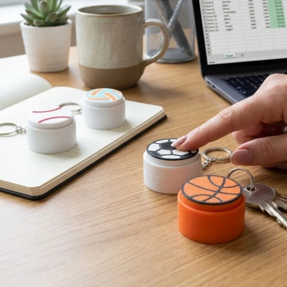 3D Printed Sports Balls Clicker Key Chain Cartoon Basketball Baseball Sensory Clicker Plastic Sport Theme
3D Printed Sports Balls Clicker Key Chain Cartoon Basketball Baseball Sensory Clicker Plastic Sport Theme