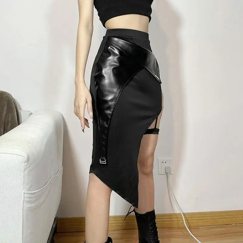Sexy Black Solid Slim Fit High Waist Fashion Irregular Split Half Skirts for Women
Sexy Black Solid Slim Fit High Waist Fashion Irregular Split Half Skirts for Women