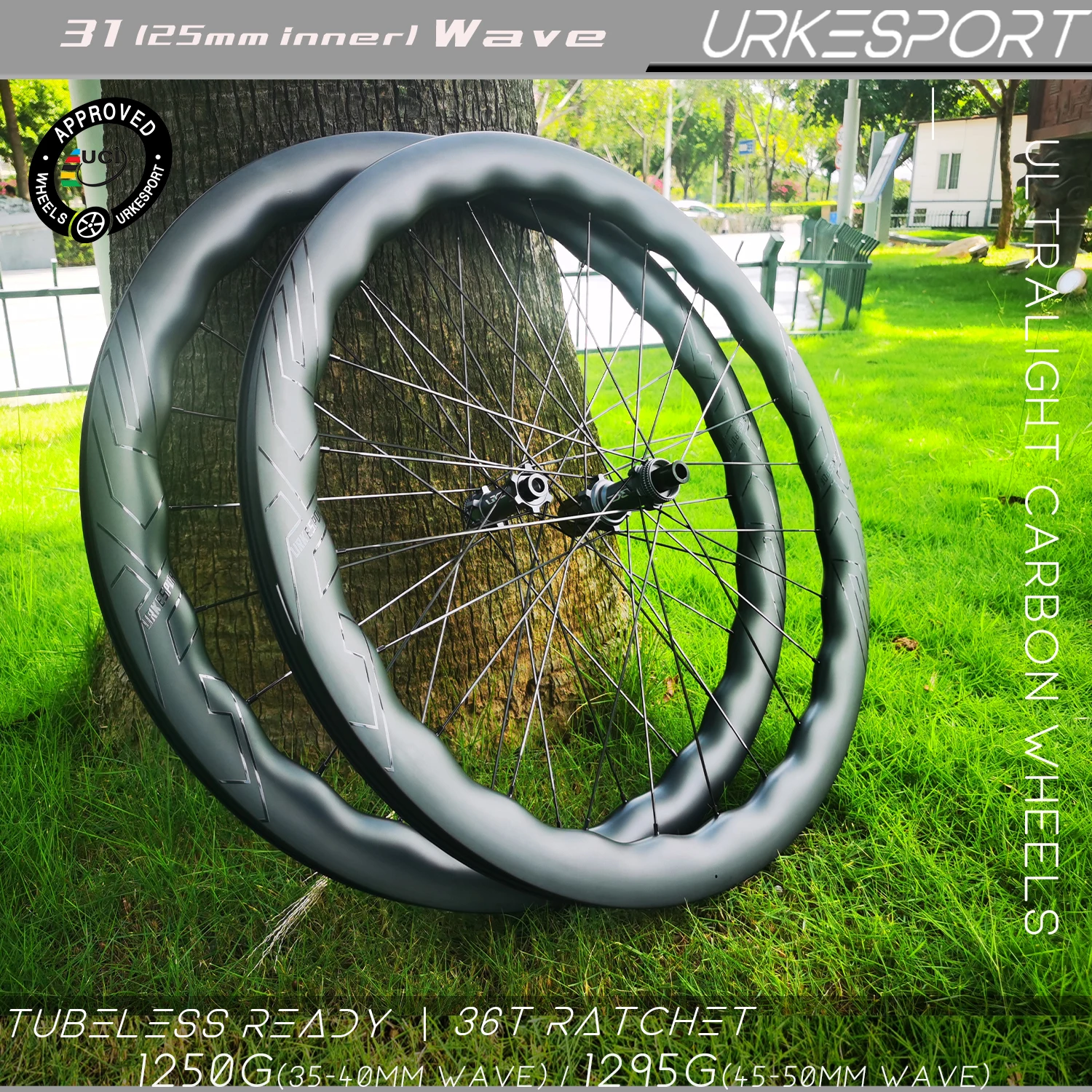 Ratchet Center Lock Ultralight 1250g 31mm Wave 700c Road Carbon Wheels Disc Brake Urke210 UCI App Tubeless Ready Bike Wheelset
Ratchet Center Lock Ultralight 1250g 31mm Wave 700c Road Carbon Wheels Disc Brake Urke210 UCI App Tubeless Ready Bike Wheelset