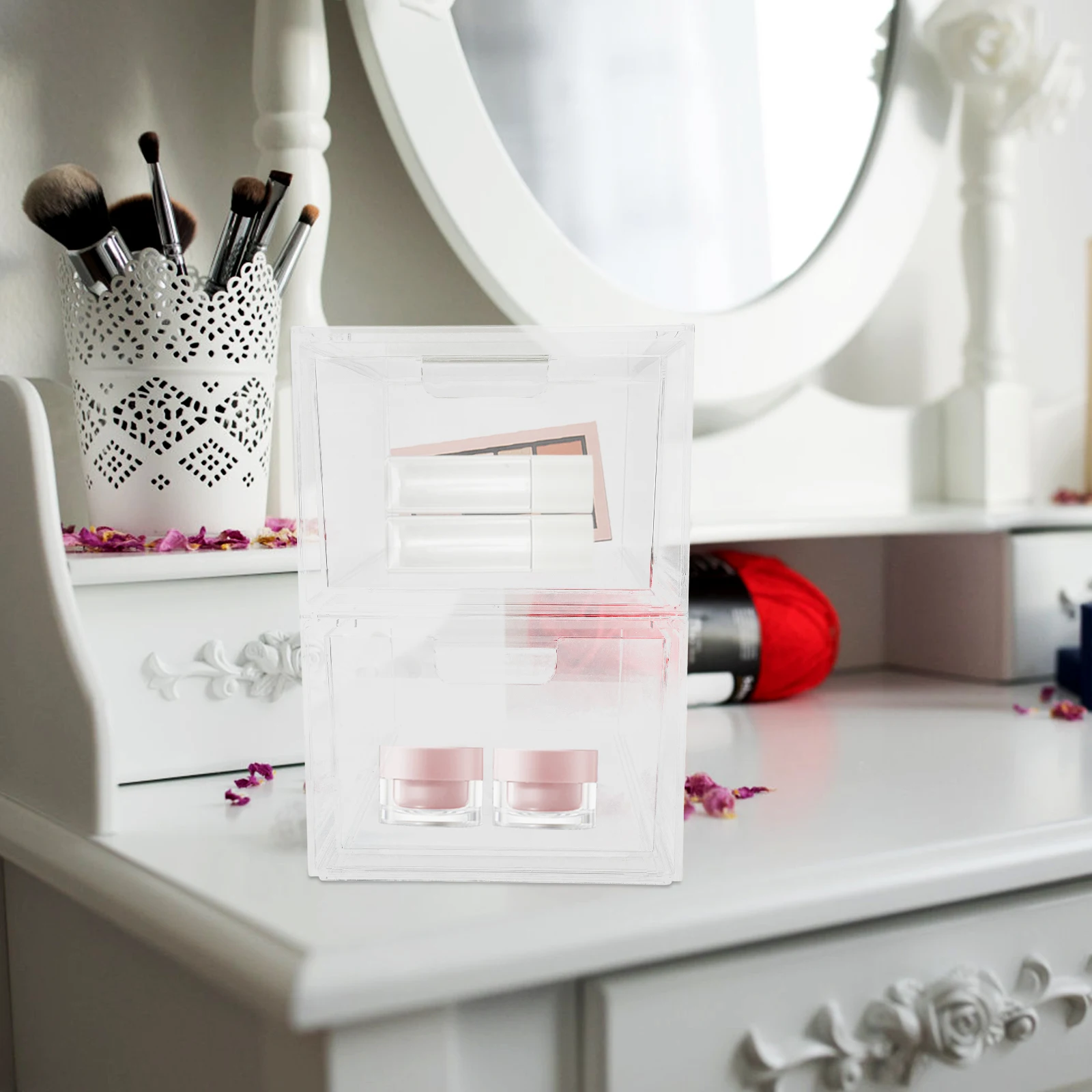 2 Pcs Clear Acrylic Storage Box Transparent Makeup Desk ganizer Jewelry Bedroom Tabletop Container Drawer Display Case
2 Pcs Clear Acrylic Storage Box Transparent Makeup Desk ganizer Jewelry Bedroom Tabletop Container Drawer Display Case