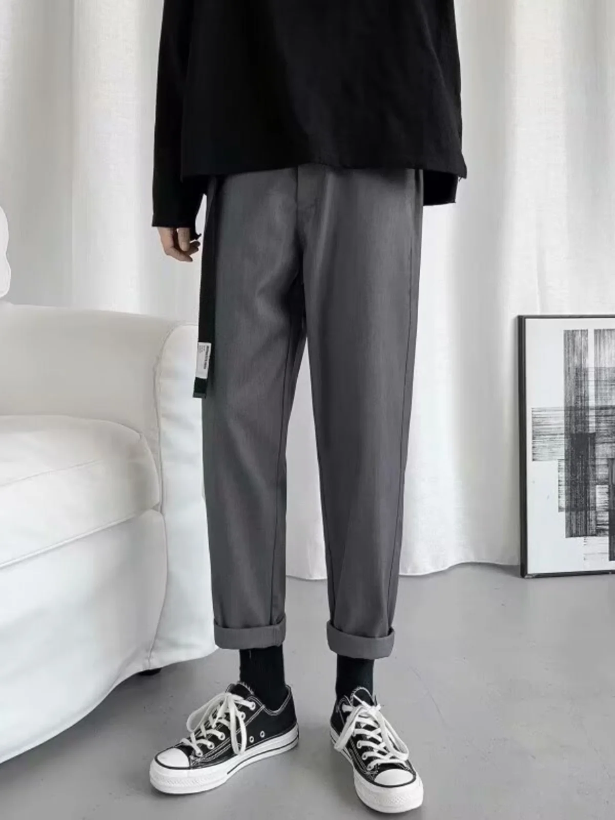 ey Ice Silk Casual Men's West Pants Summer High-End Korean Sle Trendy Brand Slim Straight Nine-Piece Pants
ey Ice Silk Casual Men's West Pants Summer High-End Korean Sle Trendy Brand Slim Straight Nine-Piece Pants