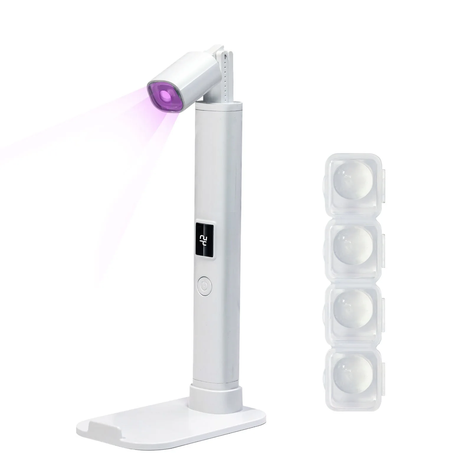 Portable Mini Handheld UV LED Nail Lamp Fast Drying Gel Nail Dryer With Foldable Stand Built In Screen White
Portable Mini Handheld UV LED Nail Lamp Fast Drying Gel Nail Dryer With Foldable Stand Built In Screen White