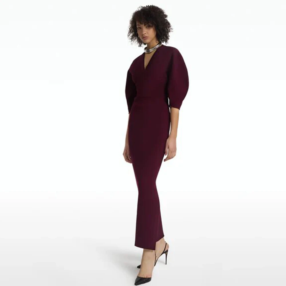 Classic Women's Evening Gowns Jersey Split Bespoke Occasion Gown Straight V-neck Midi Dresses 2024
Classic Women's Evening Gowns Jersey Split Bespoke Occasion Gown Straight V-neck Midi Dresses 2024