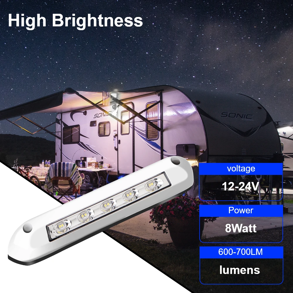 RV Van Trailer Exterior Lamp Caravan Interior Wall Lamps Light Bar 12V/24V LED Awning Porch Light Caravan Accessories
RV Van Trailer Exterior Lamp Caravan Interior Wall Lamps Light Bar 12V/24V LED Awning Porch Light Caravan Accessories