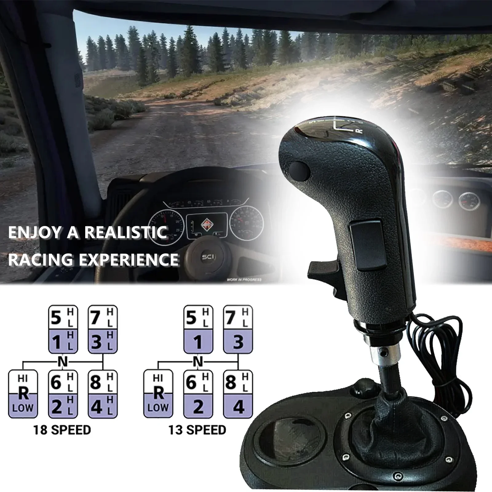 For Logitech G923 G29 G27 G25 THRUSTMASTER TH8A Sim Gear Shift Knob USB for ETS2&ATS Euro Truck High Low Gear Simulator Games
For Logitech G923 G29 G27 G25 THRUSTMASTER TH8A Sim Gear Shift Knob USB for ETS2&ATS Euro Truck High Low Gear Simulator Games