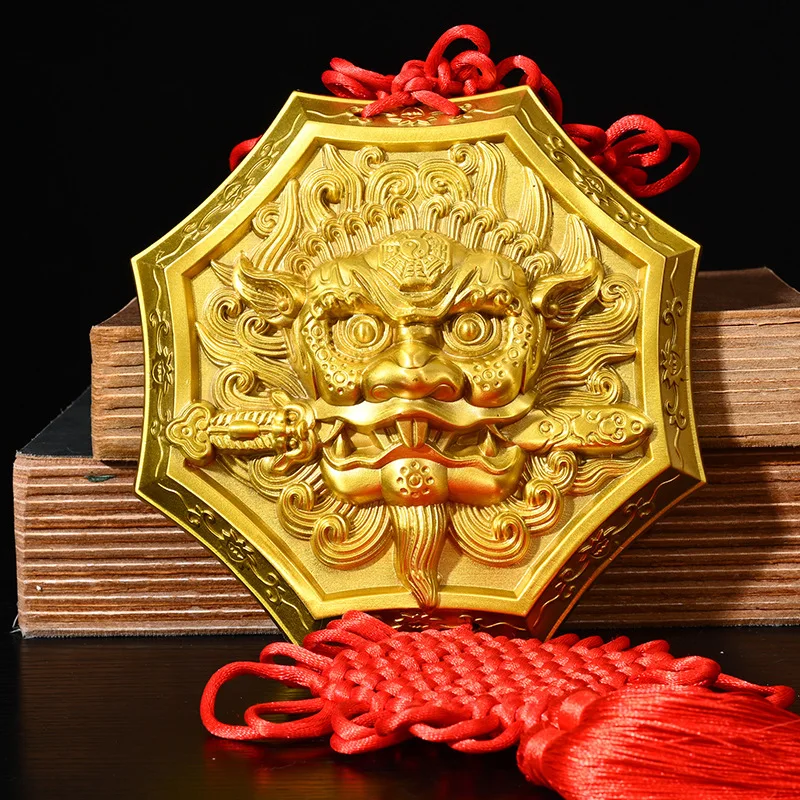 Lion bites pure copper ornament, tiger head brand beast jaw canthus, swallowing pendant home gossip opposite the door 
Lion bites pure copper ornament, tiger head brand beast jaw canthus, swallowing pendant home gossip opposite the door