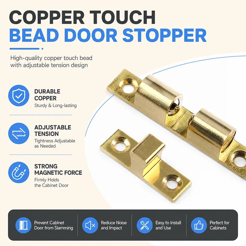 1pcs Invisible Brass Ball Catch Spring Push-Open Touch Latch for Cabinet Cupboard Wardrobe Door Concealed Door Catch
1pcs Invisible Brass Ball Catch Spring Push-Open Touch Latch for Cabinet Cupboard Wardrobe Door Concealed Door Catch