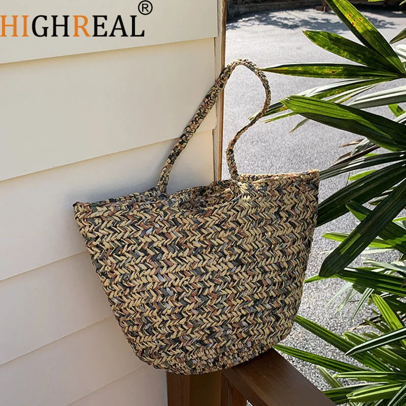 Large Capacity Straw Bag Tote Handmade Crochet Shoulder Bags for Women Bohemian Travel Beach Bag NEW Shopper Purses and Handbags
Large Capacity Straw Bag Tote Handmade Crochet Shoulder Bags for Women Bohemian Travel Beach Bag NEW Shopper Purses and Handbags