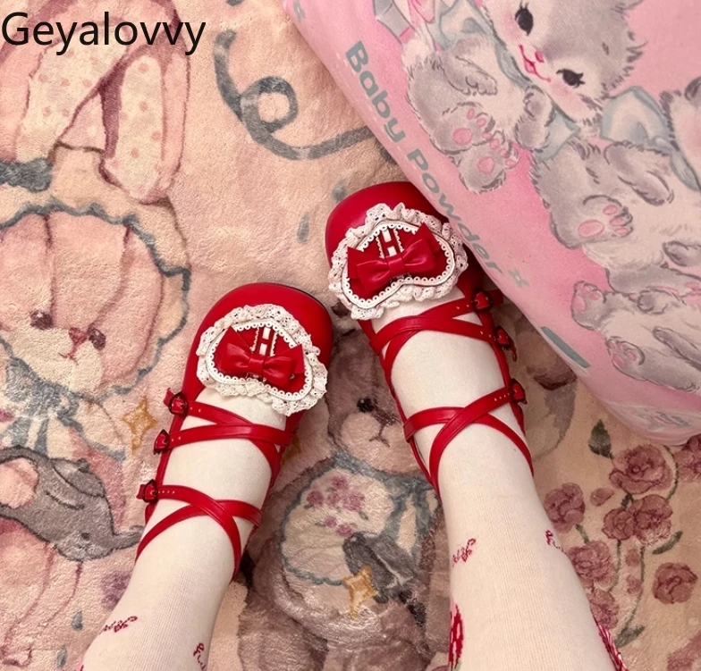 Spring Summer Women's Shoes Japanese Lolita Style Round Head Cute Low Heel Bow Girls Sweet Elegant Small Leather Pumps
Spring Summer Women's Shoes Japanese Lolita Style Round Head Cute Low Heel Bow Girls Sweet Elegant Small Leather Pumps
