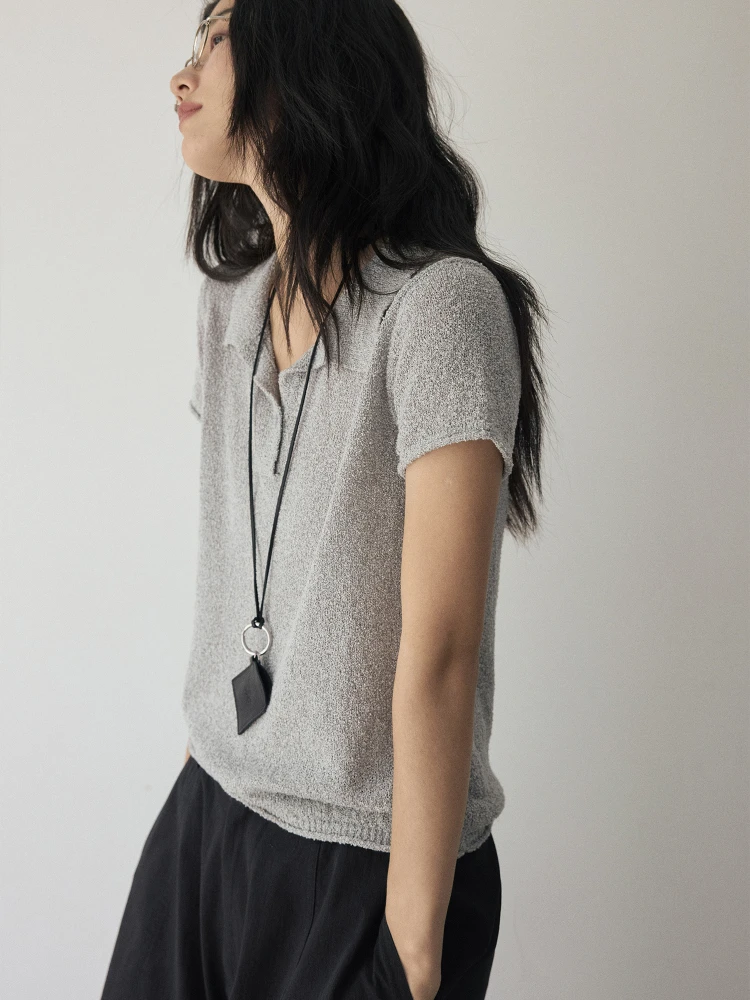HaveRice Lazy Casual Soft Linen Short Sleeve Knitted Shirt Women's Restaurant Misty Diary 2026 New Style Spring Fashion
HaveRice Lazy Casual Soft Linen Short Sleeve Knitted Shirt Women's Restaurant Misty Diary 2026 New Style Spring Fashion