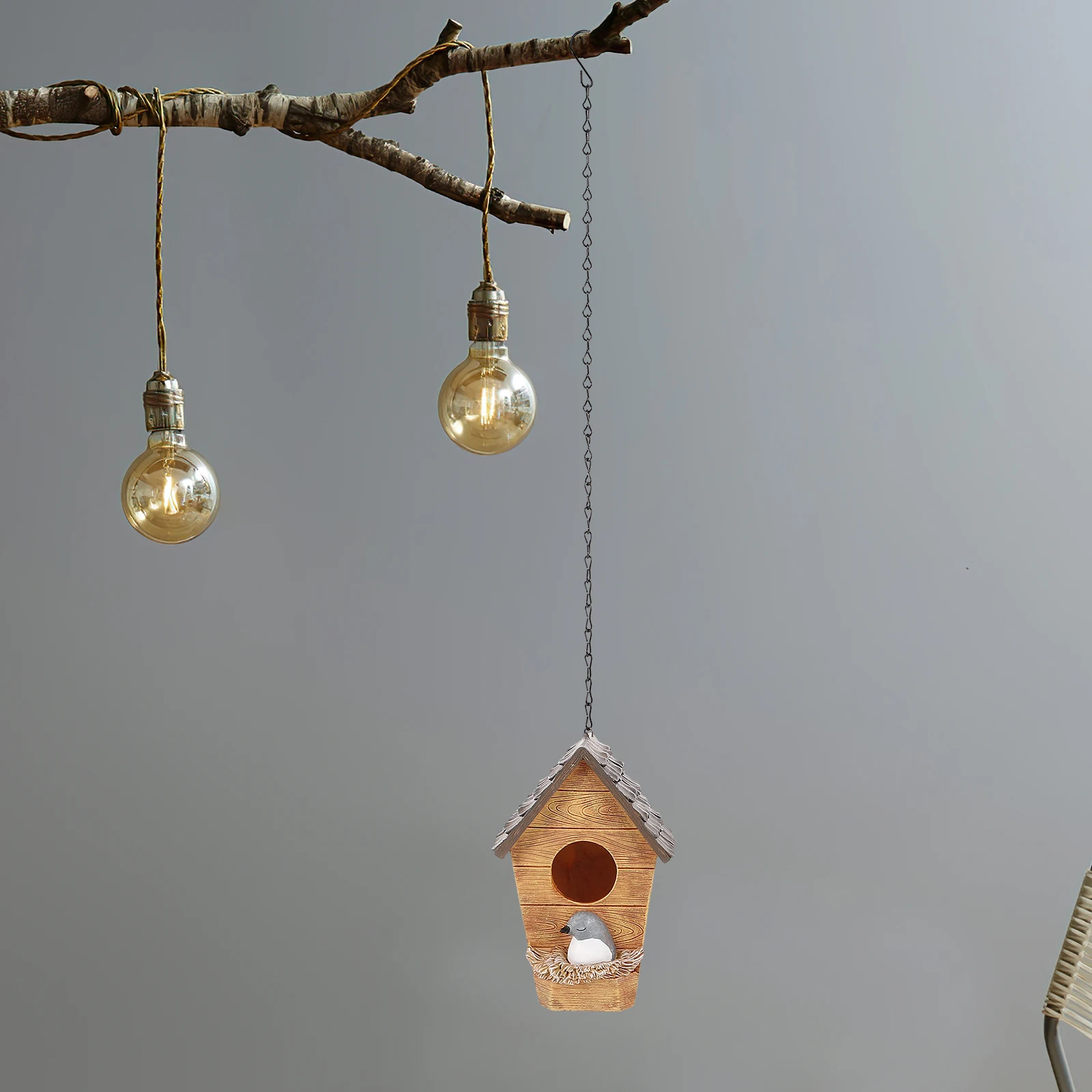 Imitation Wooden House Bird Decorations Decorative Hangable Birdhouses outside Resin Outdoor for Garden Hanging
Imitation Wooden House Bird Decorations Decorative Hangable Birdhouses outside Resin Outdoor for Garden Hanging