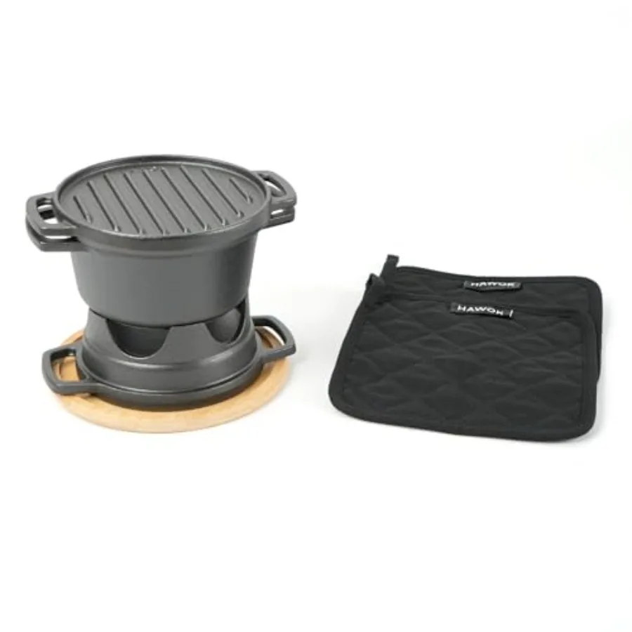 6 Pcs Stove Set, Potable Cast Iron Charcoal Grill Stove with 1QT Dutch Oven, with Multipurpose Lid, Five-Leg Buffet Tray, Multi
6 Pcs Stove Set, Potable Cast Iron Charcoal Grill Stove with 1QT Dutch Oven, with Multipurpose Lid, Five-Leg Buffet Tray, Multi