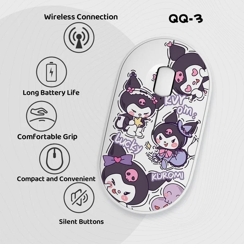 Kuromi Wireless Bluetooth Mouse Cute Mini Silent Mouse for Laptop Desktop Compute Cartoon Anime Mouse Multiple Options Available
Kuromi Wireless Bluetooth Mouse Cute Mini Silent Mouse for Laptop Desktop Compute Cartoon Anime Mouse Multiple Options Available