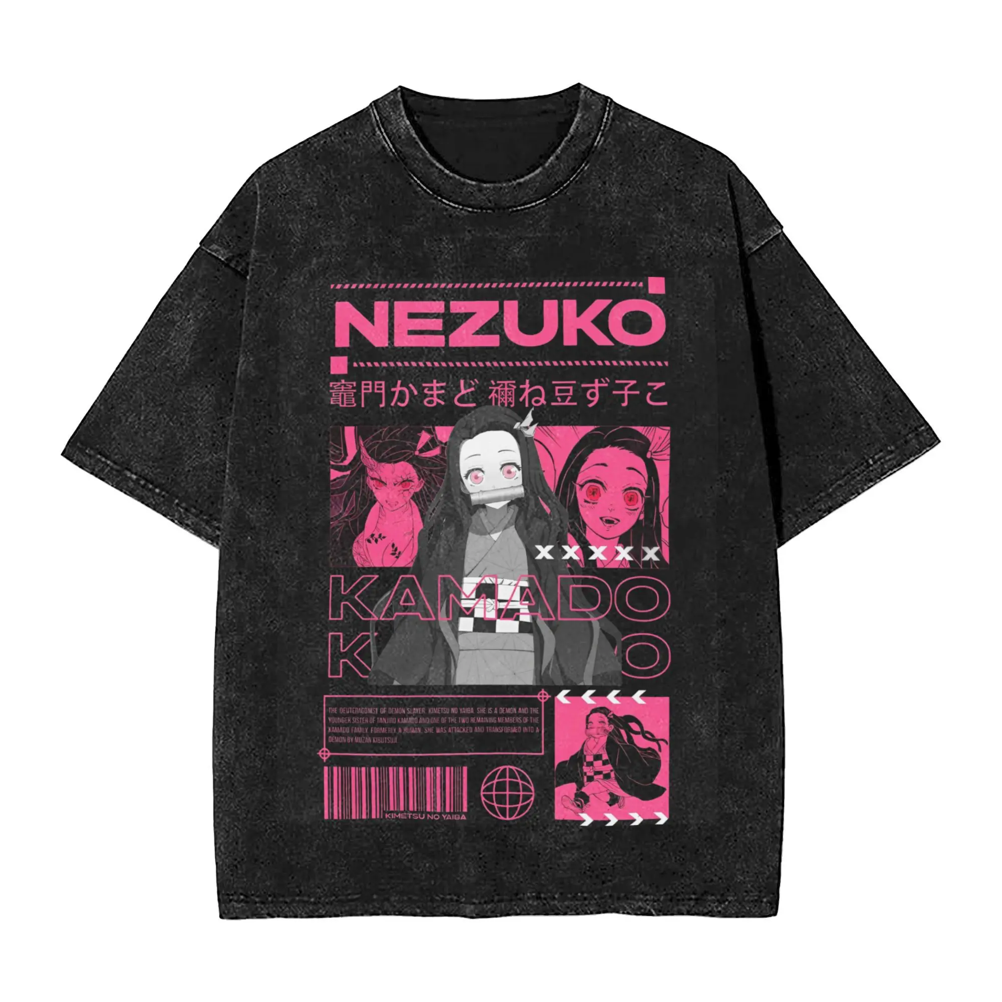 Men Women Vintage Washed T-shirts Demon Slayer Nezuko Kamado Girl Print Shirt Accessories Oversize Japanese Anime Tee Shirt
Men Women Vintage Washed T-shirts Demon Slayer Nezuko Kamado Girl Print Shirt Accessories Oversize Japanese Anime Tee Shirt