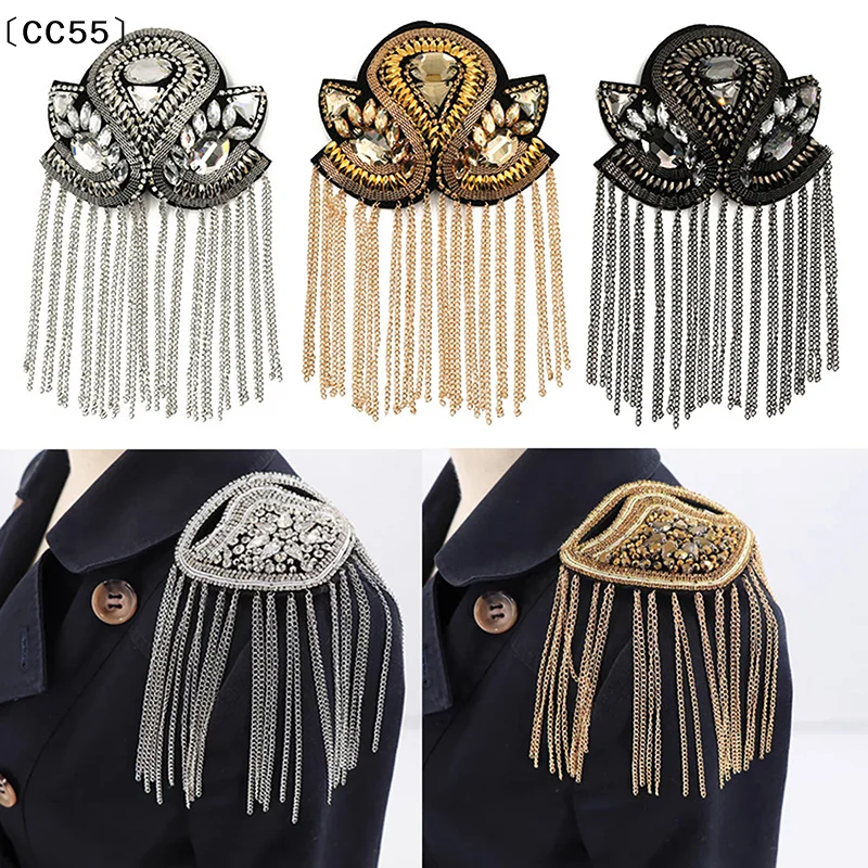 Epaulette Brooch Pin Bead Long Tassel Chain Electroplating Decor DIY Men Women Bling Epaulette Clothing Shoulder Jewelry〔CC55〕
Epaulette Brooch Pin Bead Long Tassel Chain Electroplating Decor DIY Men Women Bling Epaulette Clothing Shoulder Jewelry〔CC55〕