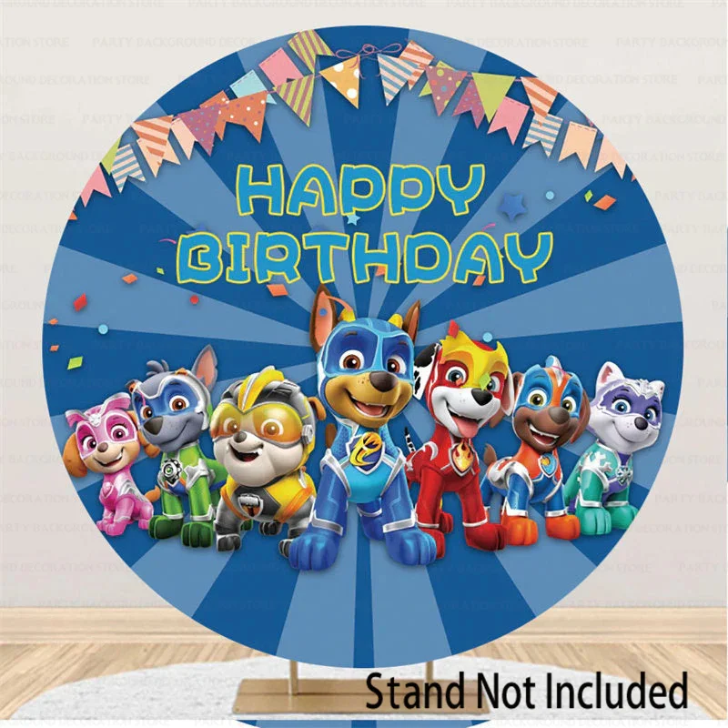 Round Paw Patrol Backdrop Blue Cartoon Chase Marshall Skye Rocky Rubble Tracker Birthday Party Baby Shower Background Banner
Round Paw Patrol Backdrop Blue Cartoon Chase Marshall Skye Rocky Rubble Tracker Birthday Party Baby Shower Background Banner